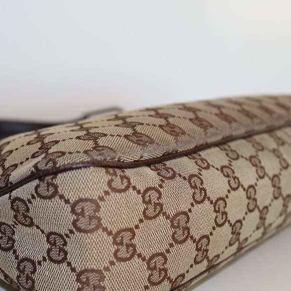 Gucci GG Monogram Canvas Shoulder Bag- Brown - Picture 6 of 10